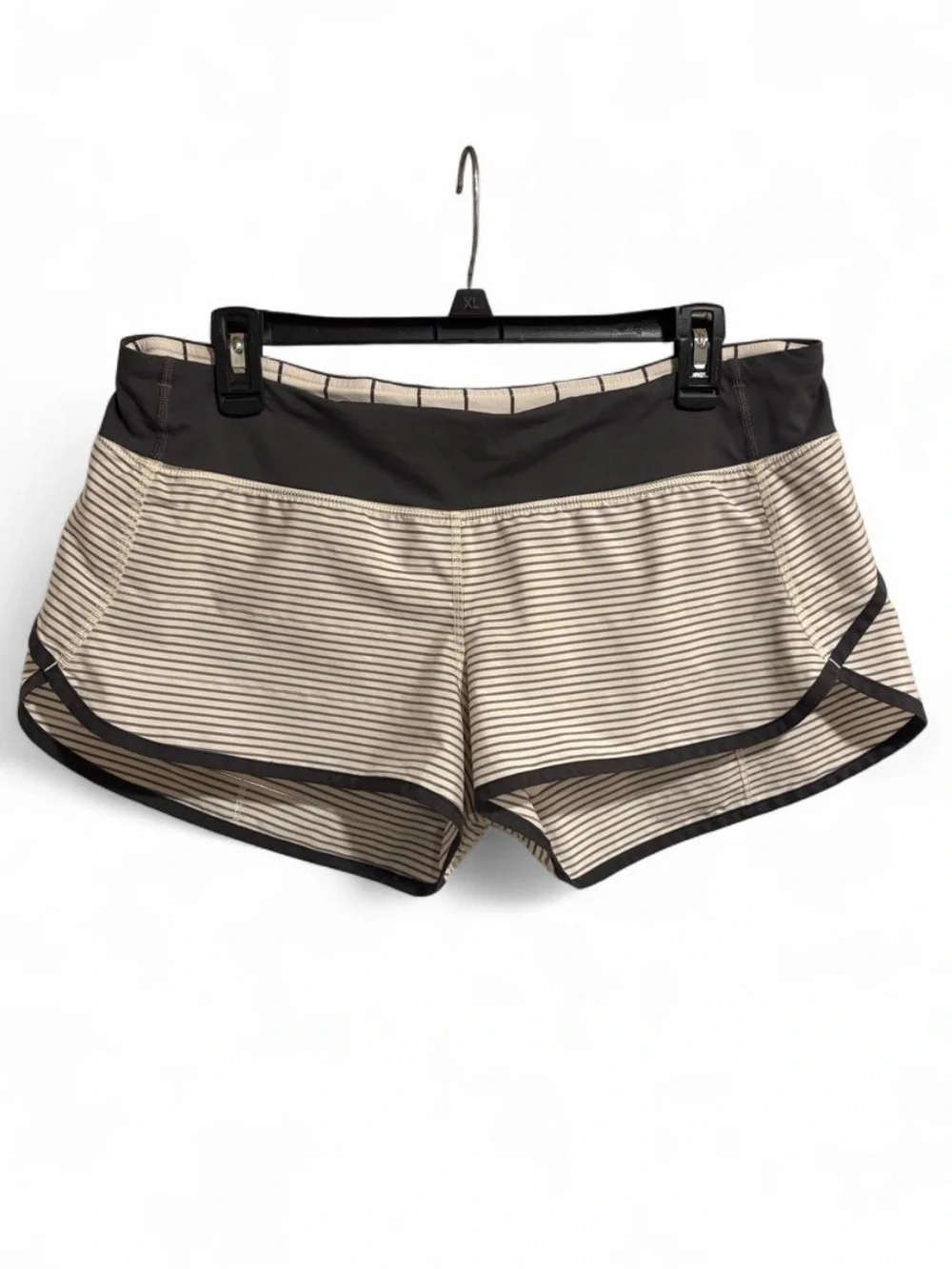 RARE Lululemon Speed Shorts Reflective Hyper Stripe Angel Wing Soot Light